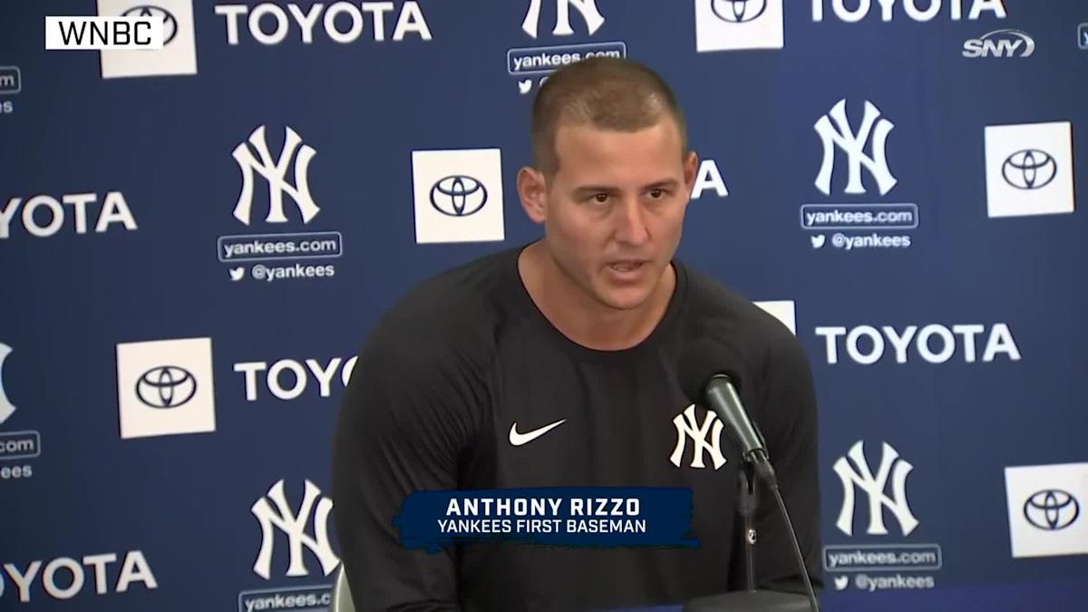 Anthony Rizzo talks returning to Yankees, co-existing with Luke Voit, dealing with vaccine mandates